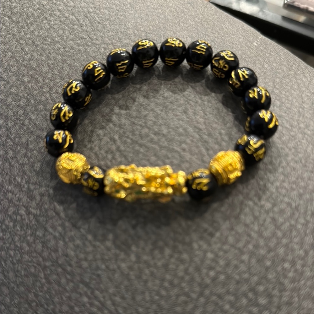 Black and Gold Beaded Bracelet or better known as Health and Wealth Braclet